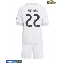Real Madrid Antonio Rudiger #22 Heimtrikotsatz Kinder 2025-26 Kurzarm (+ Kurze Hosen)